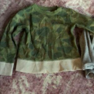 Boys Crewcutssweatshirt and babyGap gray waffle 3T